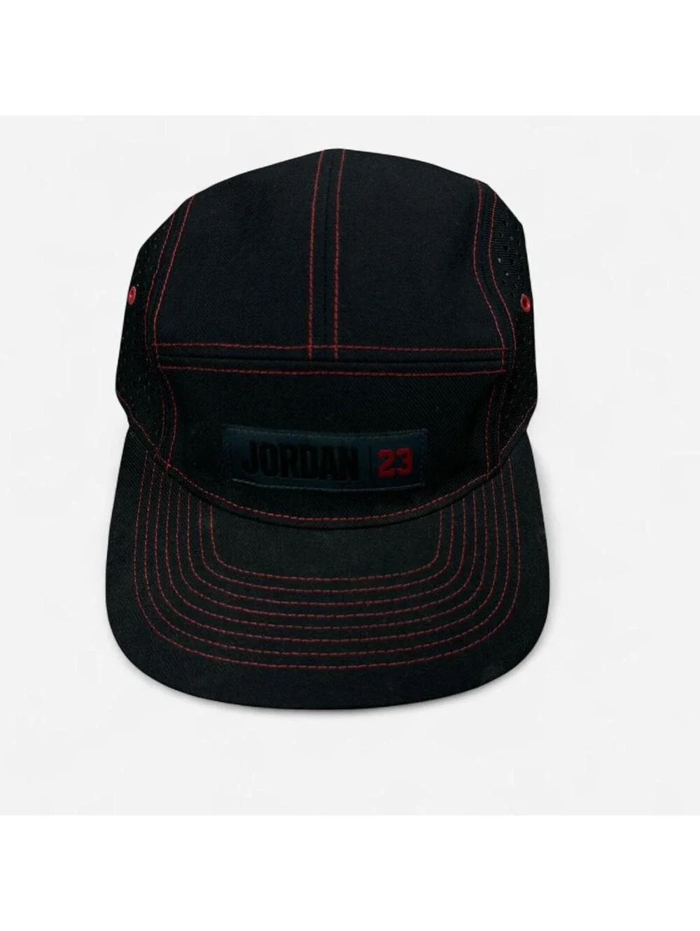 Vintage 90s Jordan 23 black and red 5 panel SnapBack hat